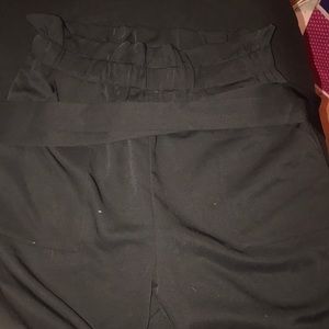 Flowy pants with belt